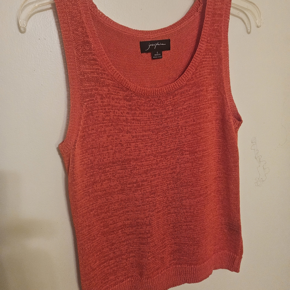 Joyfolie Women's Red Knit Tank Top